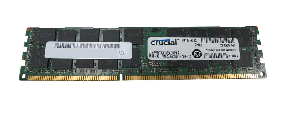 16Gb Ddr3 1600 Ecc Rdimm Crucial Ct16G3Ervld4160B Equivalent Server Memory Ram
