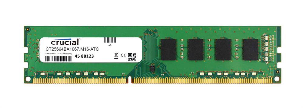 CT25664BA1067.M8 Crucial 2GB PC3-8500 DDR3-1066MHz non-ECC Unbuffered CL7 240-Pin DIMM Memory Module
