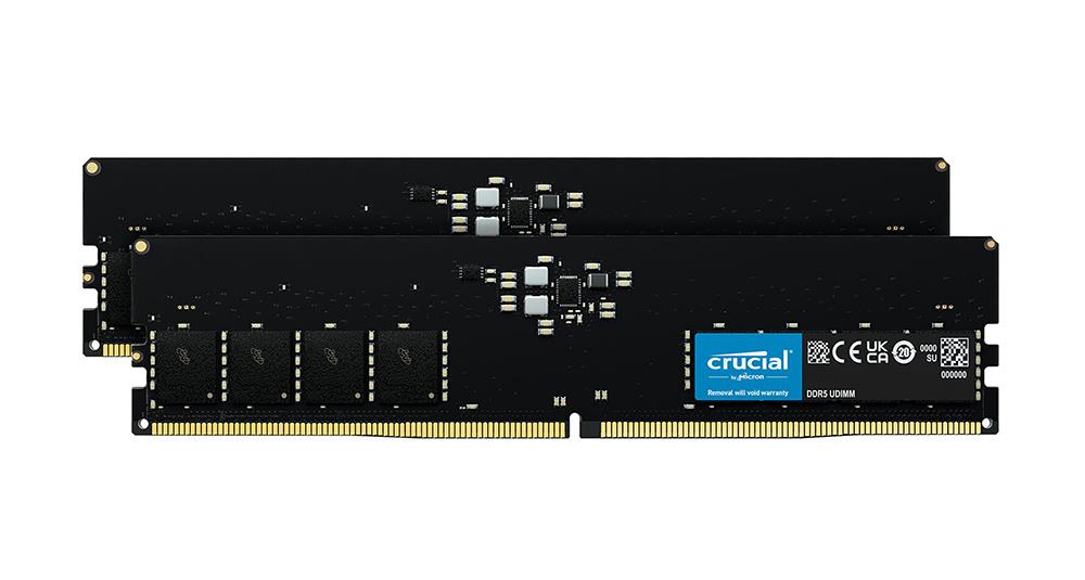CT2K16G48C40U5 Crucial 32GB Kit (2 X 16GB) PC5-38400 DDR5-4800MHz non-ECC Unbuffered CL40 288-Pin DIMM 1.1V Single Rank Memory