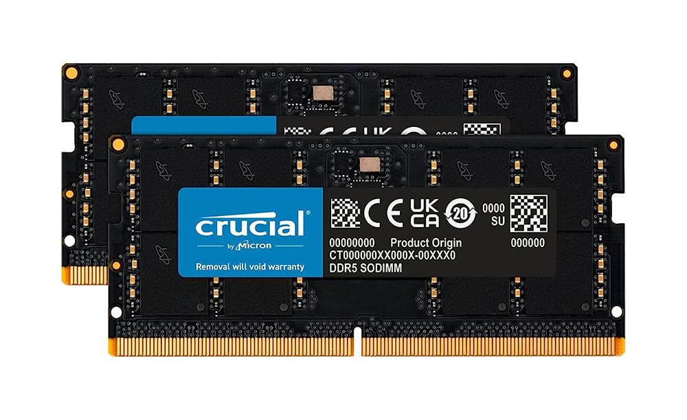CT2K16G52C42S5 Crucial 32GB Kit (2 X 16GB) PC5-41600 DDR5-5200MHz Non-ECC Unbuffered CL42 262-Pin SoDIMM 1.1V Dual Rank Memory Module