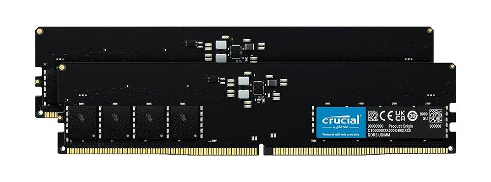 CT2K16G52C42U5 Crucial 32GB Kit (2 X 16GB) PC5-41600 DDR5-5200MHz Non-ECC Unbuffered 288-Pin CL42 288-Pin DIMM 1.2V Single Rank Memory Module
