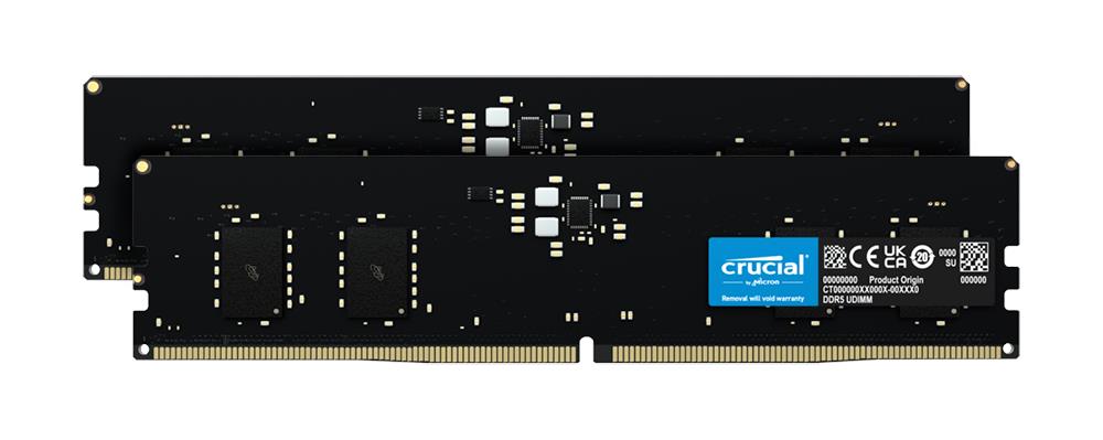 CT2K8G52C42U5 Crucial 16GB Kit (2 X 8GB) PC5-41600 DDR5-5200MHz Non-ECC Unbuffered CL42 288-Pin 1.1V DIMM Single Rank Memory Module
