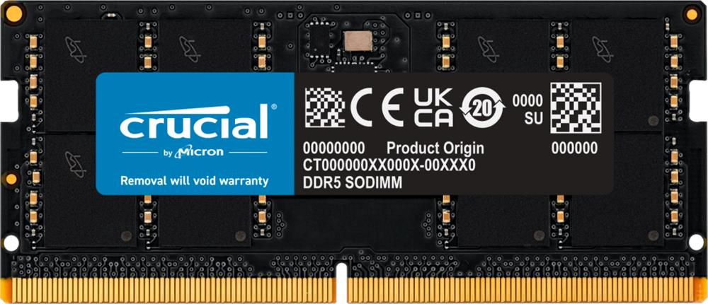 CT32G48C40S5 Crucial 32GB PC5-38400 DDR5-4800MHz non-ECC Unbuffered CL40 262-Pin SoDimm 1.1 V Dual Rank Memory Modules