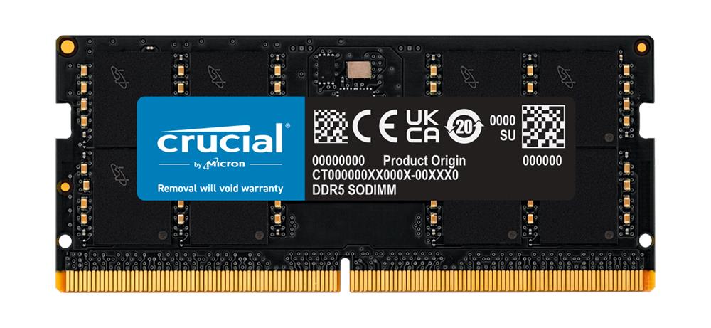 CT32G52C42S5 Crucial 32GB PC5-41600 DDR5-5200MHz Non-ECC Unbuffered CL42 262-Pin SoDIMM 1.1V Dual Rank Memory Module
