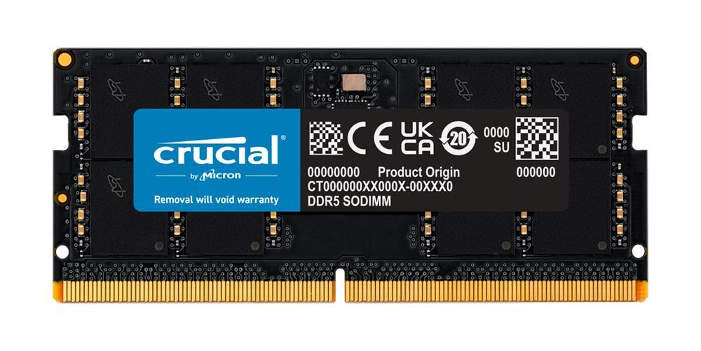 CT32G56C46S5 Crucial 32GB PC5-44800 DDR5-5600MHz Non-ECC Unbuffered CL46 262-Pin SoDIMM 1.1V Dual Rank Memory Module
