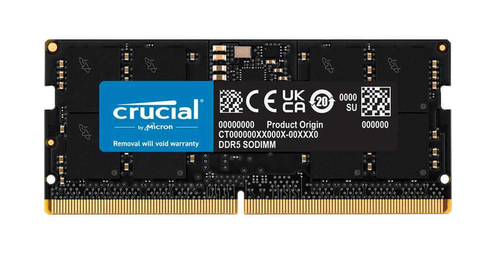 CT48G56C46S5 Crucial 48GB PC5-44800 DDR5-5600-MHz Non-ECC Unbuffered CL46 262-Pin SoDIMM 1.1V Single Rank Memory Module