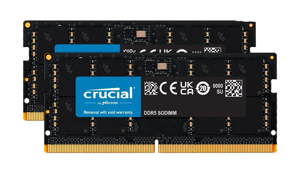 CT48SX32G Crucial 32GB Kit (2 X 16GB) PC5-38400 DDR5-4800MHz Non-ECC Unbuffered CL40 260-Pin SoDIMM 1.1V Single Rank Memory Module
