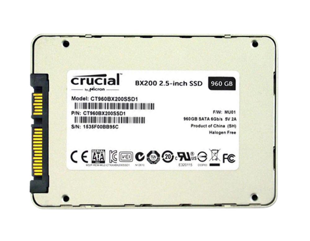 CT960BX200SSD1 Crucial BX200 Series 960GB TLC SATA 6Gbps 2.5-inch Internal Solid State Drive (SSD)