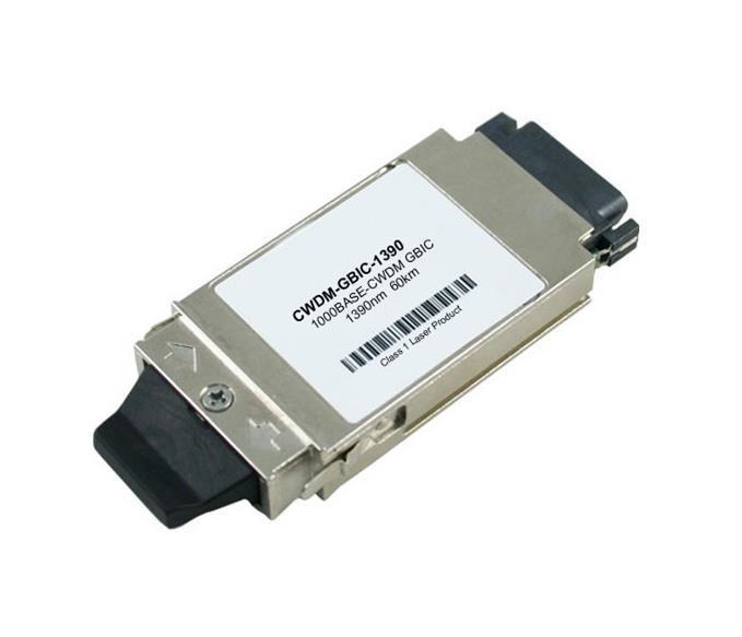 CWDM-GBIC-1390 Cisco 1Gbps 1000Base-ZX CWDM Single-mode Fiber 80km 1390nm Duplex SC Connector GBIC Transceiver Module (Refurbished)