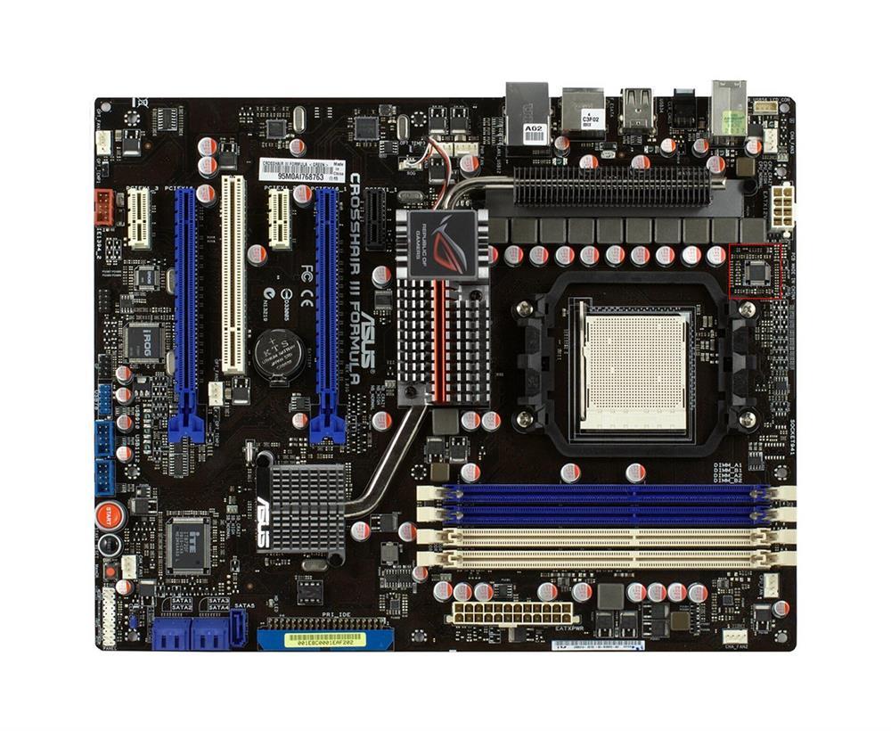 CrosshairIIIFormula ASUS Socket AM3 AMD 790FX + SB710 Chipset AMD Phenom II/ Athlon II/ AMD Sempron 100 Series Processors Support DDR3 4x DIMM 5x SATA 3.0Gb/s ATX Motherboard (Refurbished)