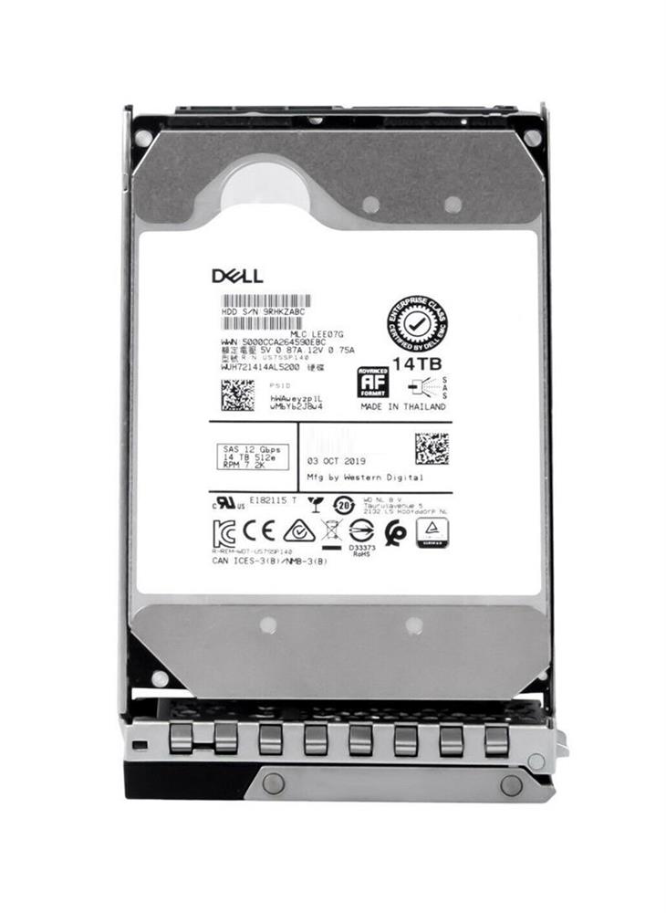 D0C4H Dell MG07SCA Series 14TB 7200RPM SAS 12Gbps 256MB Cache (4Kn / SIE) 3.5-Inch Internal Hard Drive