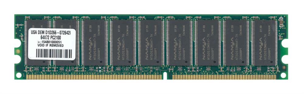 D1D266-072642I Dane-Elec 512MB PC1600 DDR-200MHz ECC Unbuffered CL2 184-Pin DIMM Memory Module