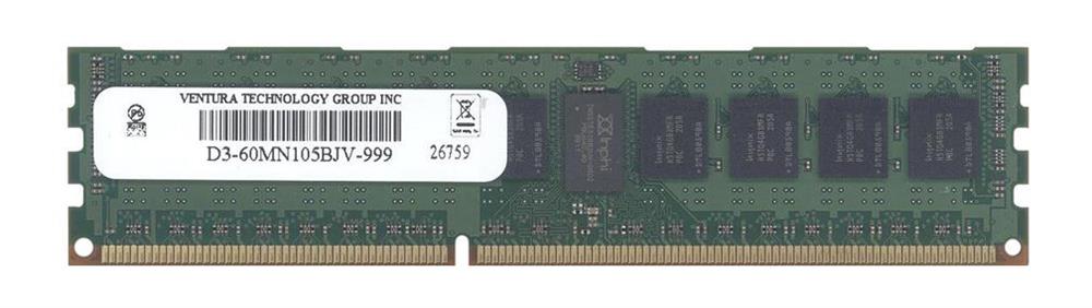 D3-60MN105BJV-999 Ventura 8GB PC3-10600 DDR3-1333MHz ECC Registered CL9 240-Pin DIMM Dual Rank Memory Module