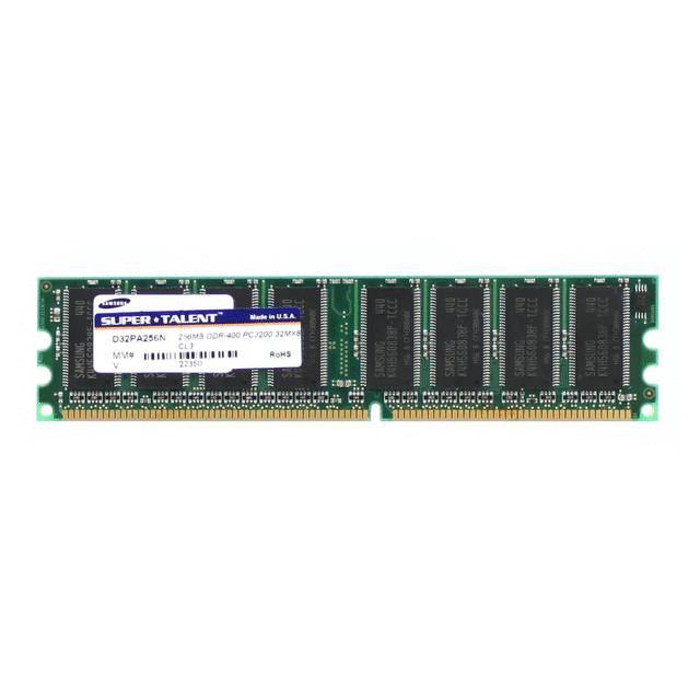 D32PA256N Super Talent 256MB PC3200 DDR-400MHz Registered ECC CL3 184-Pin DIMM 2.5V Memory Module