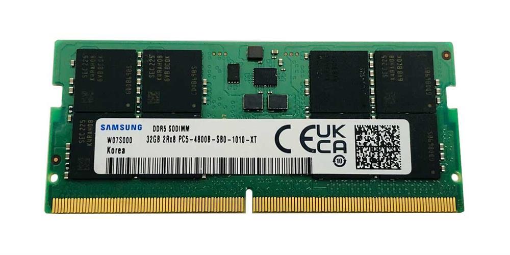 D532GES48 Samsung 32GB PC5-38400 DDR5-4800MHz ECC Unbuffered CL40 262-Pin SoDIMM 1.1V Dual Rank Memory Module
