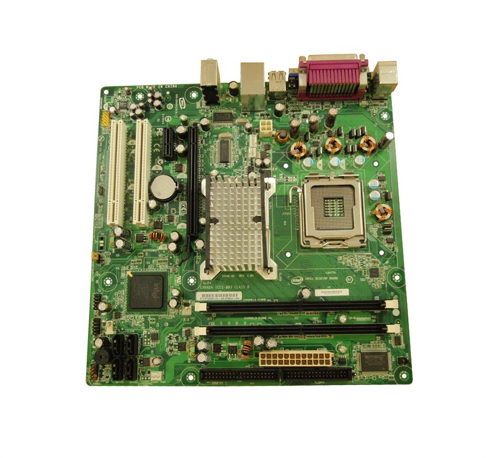D78647-300 Intel D945GCCR Socket LGA 775 Intel 945GC Express + ICH7 Chipset Intel Pentium 4/ Celeron D/ Pentium D/ Core 2 Duo Processors Support DDR2 2x DIMM 4x SATA 3.0Gb/s Micro-ATX Motherboard (Refurbished)