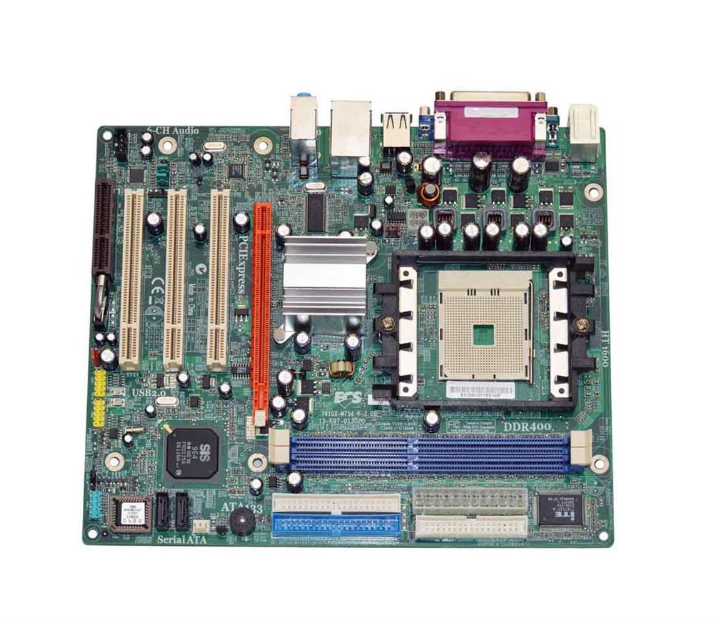 DDR400 Acer 761gx-M754 Socket 754 SiS 761GX + SiS 964 Chipset AMD Athlon 64/ AMD Sempron Processors Support DDR 2x DIMM Micro-ATX Motherboard (Refurbished)