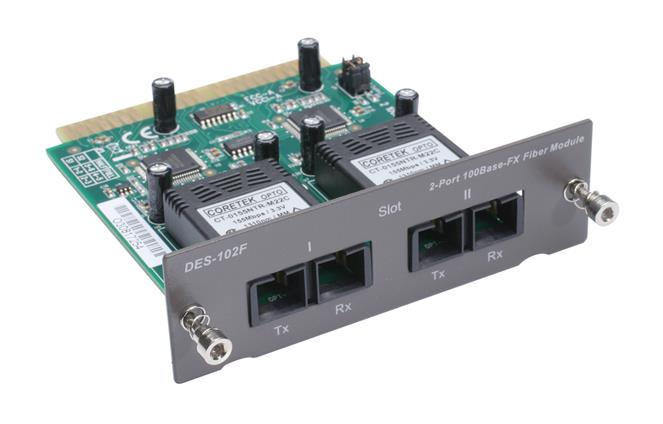DES-108FX D-Link 2-port 100Base-FX Fibre with SC Connector Expansion Module (Refurbished)