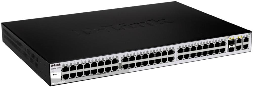 DES-1210-52 D-Link Web Smart 48-Ports 10/100 Switch with (2) 10/ 100/ 1000Base-T Ports and 2 Combo SFP Slots (Refurbished)