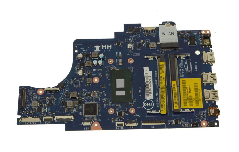DG5G3 Dell System Board (Motherboard) With 2.50GHz Intel Core i5-7200u Processor for Inspiron 5767 (Refurbished) 