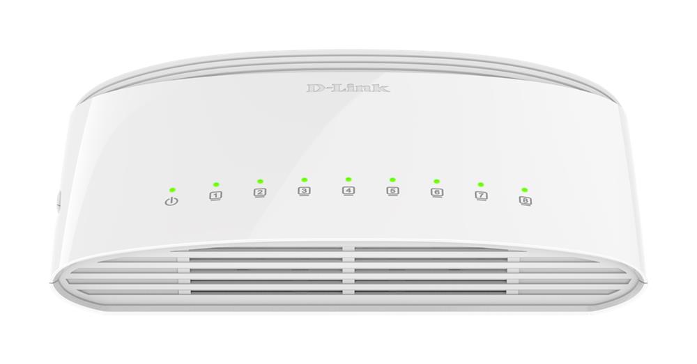 DGS-1008D/B D-Link 8-Ports 10/ 100/ 1000Mbps Gigabit Ethernet Unmanaged Desktop Switch (Refurbished)