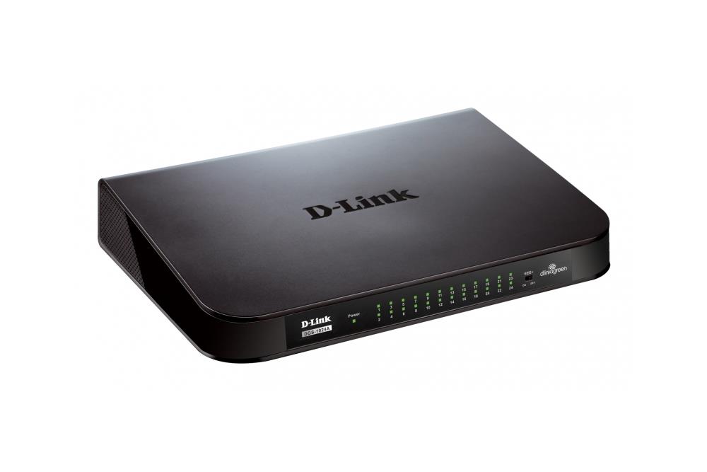DGS-1024A D-Link 24-Ports 10/100/1000 Plastic Unmanaged Gigabit Switch (Refurbished)