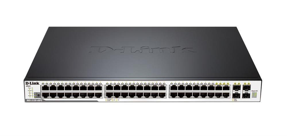 DGS-3120-48PC/SI D-Link Xstack 48-Ports Managed Gigabit Layer2+ Stackable Switch RJ45 Si Image (Refurbished)