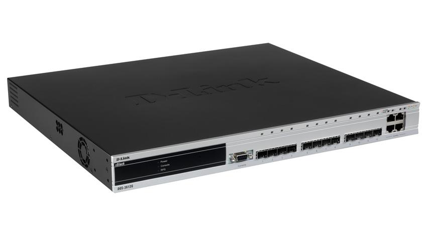 DGS-3612G D-Link xStack Managed 12-Ports Gigabit SFP Standalone Layer 3 Switch with 4 Combo 1000Base-T Ports IPv6 (Refurbished)