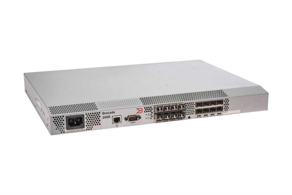 DL-210E-0001 Brocade SilkWorm 200E 16 x Ports 8 x Active 4Gb/s SFP Fibre Channel SAN Switch (Refurbished)