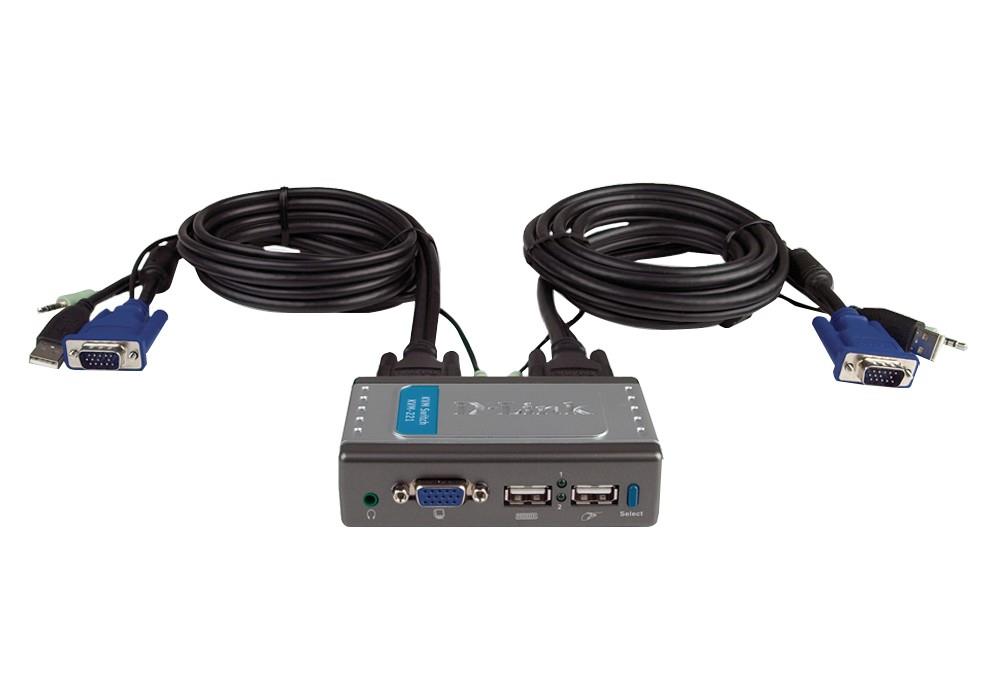 DL15KVM221 D-link Kvm-221 2-port Usb Kvm Switch With Audio Support Rtl (Refurbished)