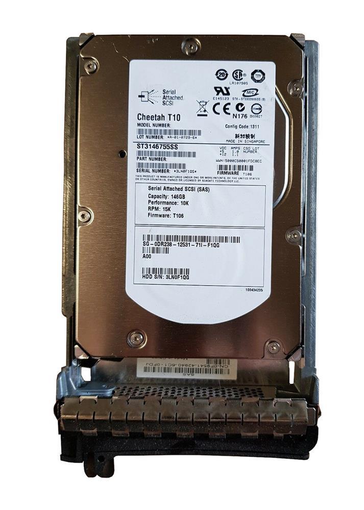 DR238 Dell 146GB 10000RPM SAS 3Gbps Hot Swap 16MB Cache 3.5-inch Internal Hard Drive with Tray