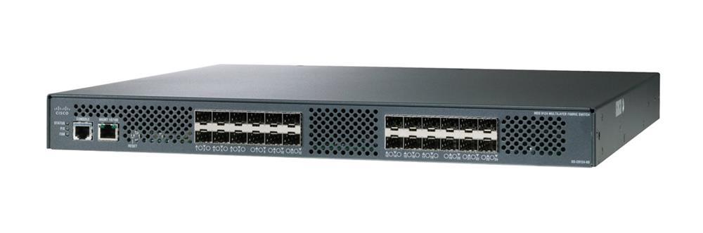DS-C9124DC-K9 Cisco 24-Ports Fibre Channel 4Gbps 1GHz FreeScale 512MB RAM 256MB Flash Memory Ethernet 10/100Mbps Network Switch (Refurbished)