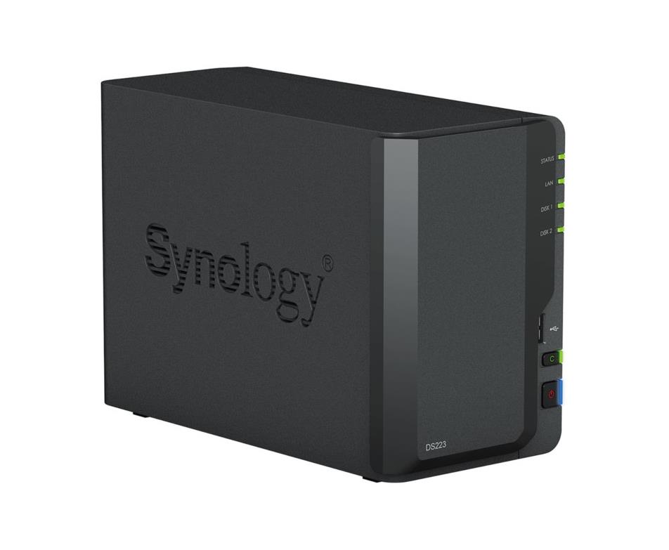 DS223 Synology 2GB RAM 24TB 2 Bay Network Attached Storage DiskStation (Refurbished)
