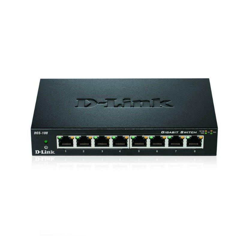 DSS-8+ H2 D-Link 8-Ports 10/100 Ethernet Switch HW version H2 (Refurbished)