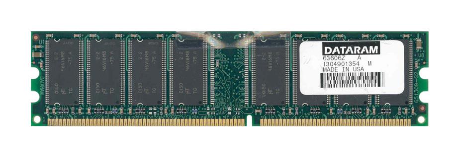 DTM63606 Dataram 256MB PC2100 DDR-266MHz non-ECC Unbuffered CL2.5 184-Pin DIMM 2.5V Memory Module