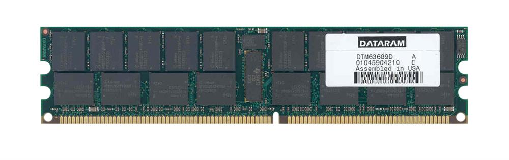 DTM63689D Dataram 2GB PC2100 DDR-266MHz Registered ECC CL2.5 184-Pin DIMM 2.5V Dual Rank Memory Module