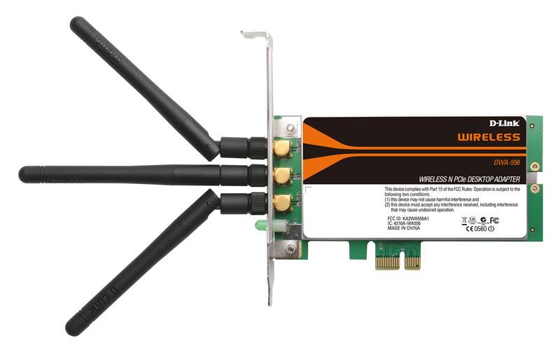 DWA-556 D-Link Xtreme N PCI Express Desktop Adapter PCI Express x1 54Mbps (Refurbished)