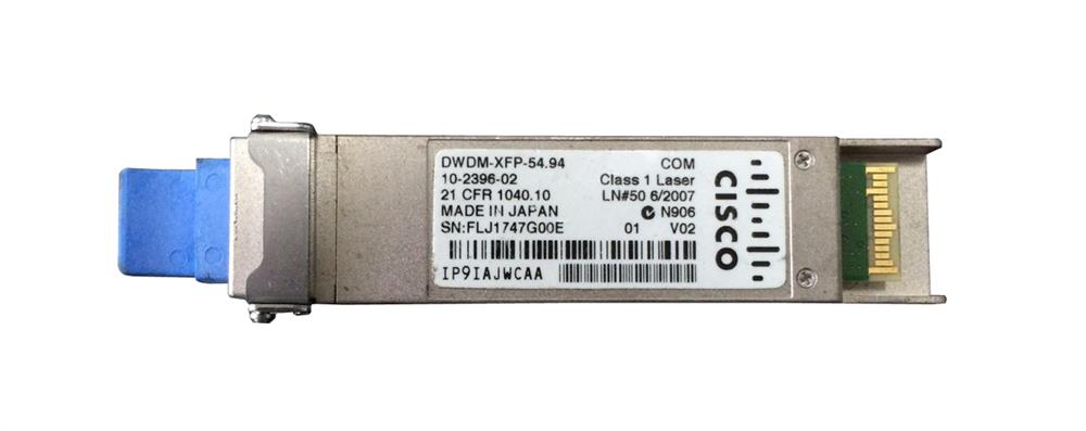 DWDM-XFP-54.94 Cisco 10Gbps 10GBase-DWDM Single-Mode Fiber 80km 1554.94nm Duplex LC Connector XFP Transceiver Module (Refurbished)