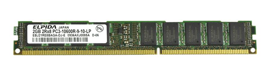 EBJ21RE8BAGA-DJ-E Elpida 2GB PC3-10600 DDR3-1333MHz ECC Registered CL9 240-Pin DIMM Very Low Profile (VLP) Dual Rank Memory Module