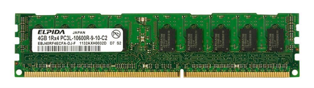 EBJ40RF4ECFA-DJ-F Elpida 4GB PC3-12800 DDR3-1600MHz ECC Registered CL11 240-Pin DIMM 1.35V Low Voltage Single Rank Memory Module
