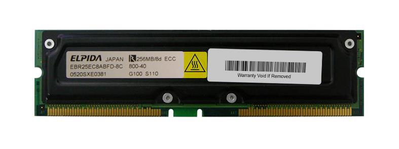 EBR25EC8ABFD-AD-E Elpida 256MB RDRAM PC1066 1066MHz ECC 35ns 184-Pin RIMM Memory Module