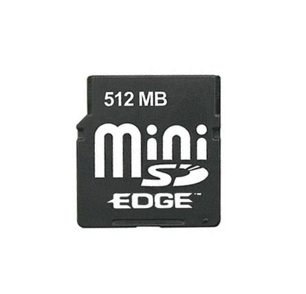 EDGDM200251PE Edge Memory 512MB miniSD Flash Memory Card