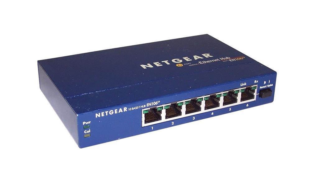 EN106TP NetGear 6-Port 10Base-T Ethernet Hub (Refurbished)