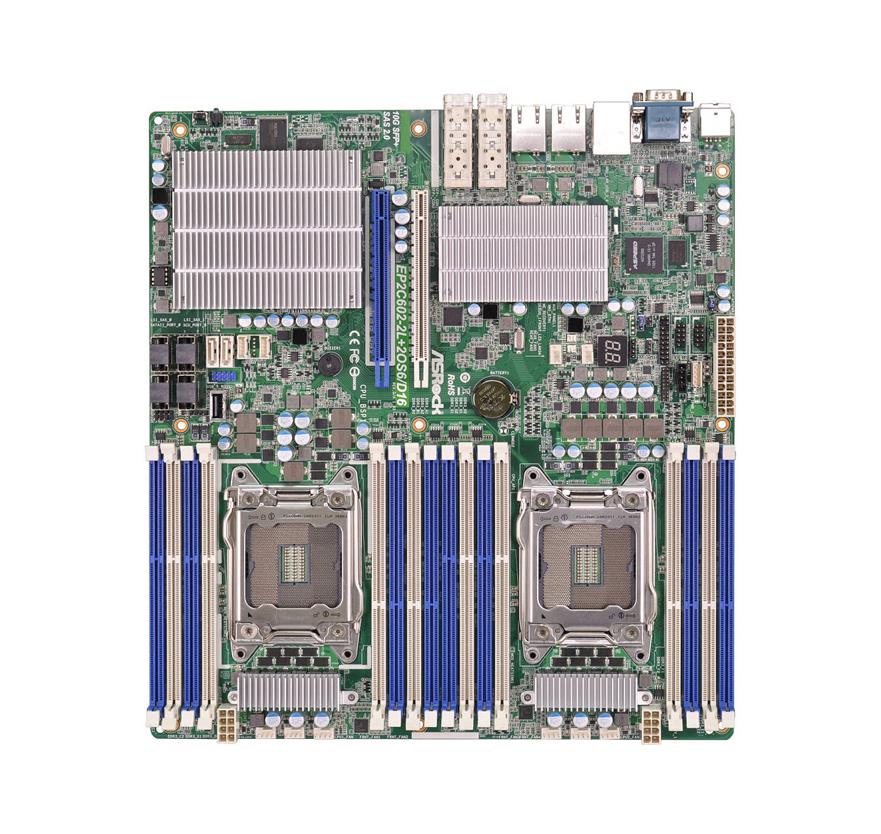 EP2C602-2L+OS6/D16 ASRock Dual Socket LGA 2011 Intel C602 Chipset Intel Xeon E5-1600/2600/4600 v2 Series Processors Support DDR3 16x DIMM 2x SATA3 6.0Gb/s SSI EEB Server Motherboard (Refurbished)