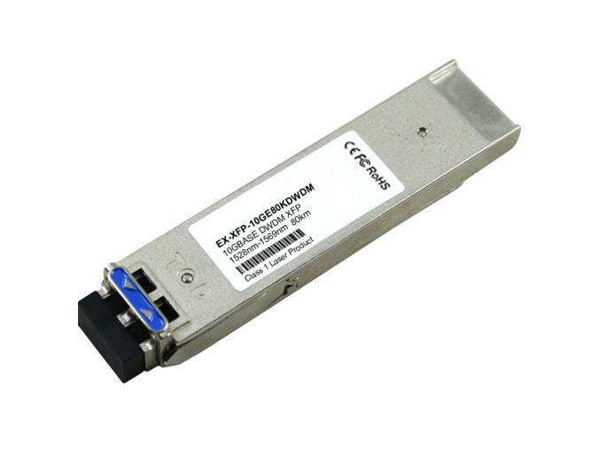 EX-XFP-10GE80KDWDM Juniper 10Gbps 10GBase-DWDM Single-mode Fiber 80km 1569nm LC Connector XFP Transceiver for EX Series switches (Refurbished)
