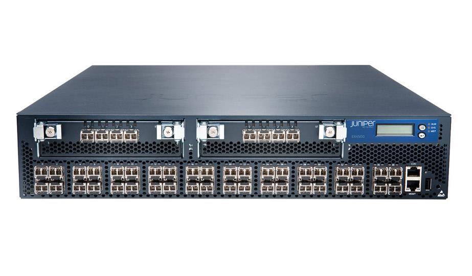 EX4500-40F-BF Juniper EX 4500 40-Ports 10 Gigabite Ethernet SFP+ back-to-front airflow Network Switch with 1x AC Power Supply (Refurbished)