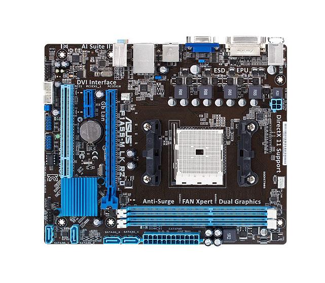 F1A55-M-LK-R2.0 ASUS Socket FM1 AMD A55 Chipset AMD A-Series/ AMD E2-Series Processors Support DDR3 2x DIMM 4x SATA 3.0Gb/s Micro-ATX Motherboard (Refurbished)