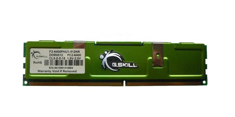 F2-6400PHU1-512NR G.Skill 512MB PC2-6400 DDR2-800MHz non-ECC Unbuffered CL4 (4-4-4-12) 240-Pin DIMM Memory Module