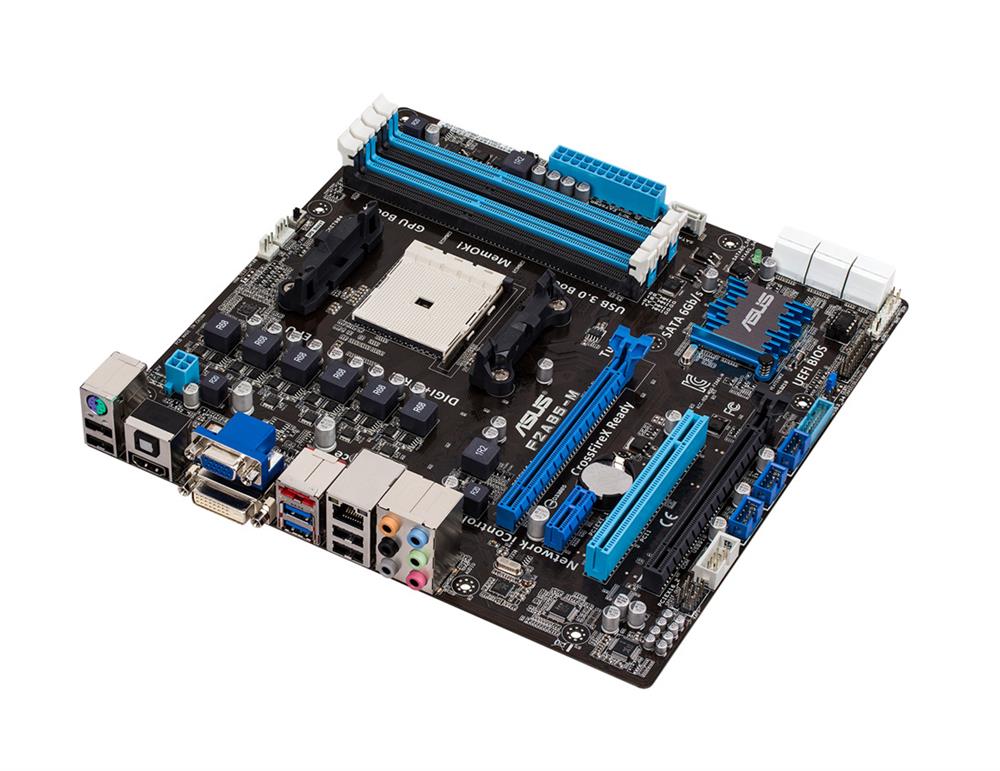 F2A85-M ASUS Socket FM2 AMD A85X Chipset AMD Athlon/ A-Series Processors Support DDR3 4x DIMM 7x SATA 6.0Gb/s Micro-ATX Motherboard (Refurbished)