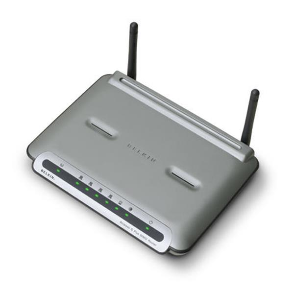 F5D7231-4 Belkin Wireless G+ Router 4 x 10/100Base-TX LAN, 1 x 10/100Base-TX WAN IEEE 802.11b/g (Refurbished)